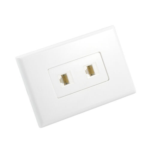 Cat6 Wall Plate 2 Port - Punch Down - Picture 1 of 2