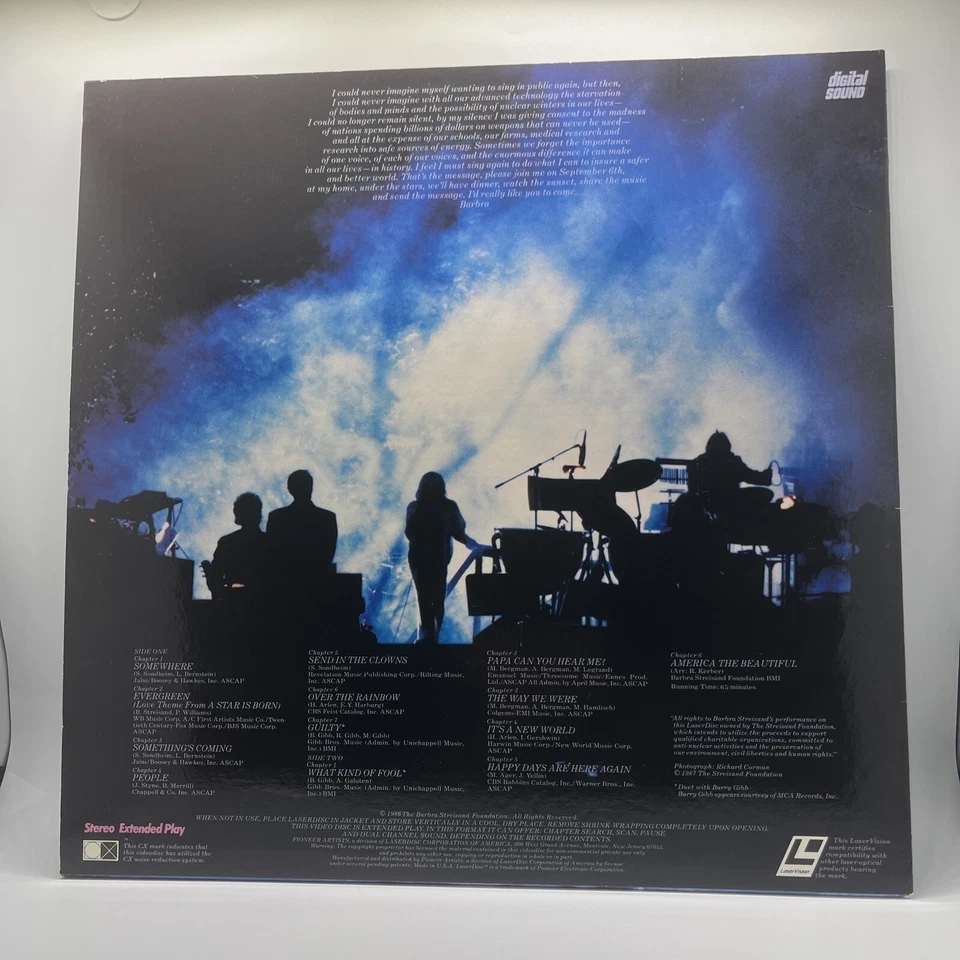 BARBARA STREISAND ONE VOICE Extended Play LaserDisc 113 Foto 3 de 4