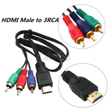 Male to 3-RCA 3RCA Realplayer to HDTV Video Component Connection Cable