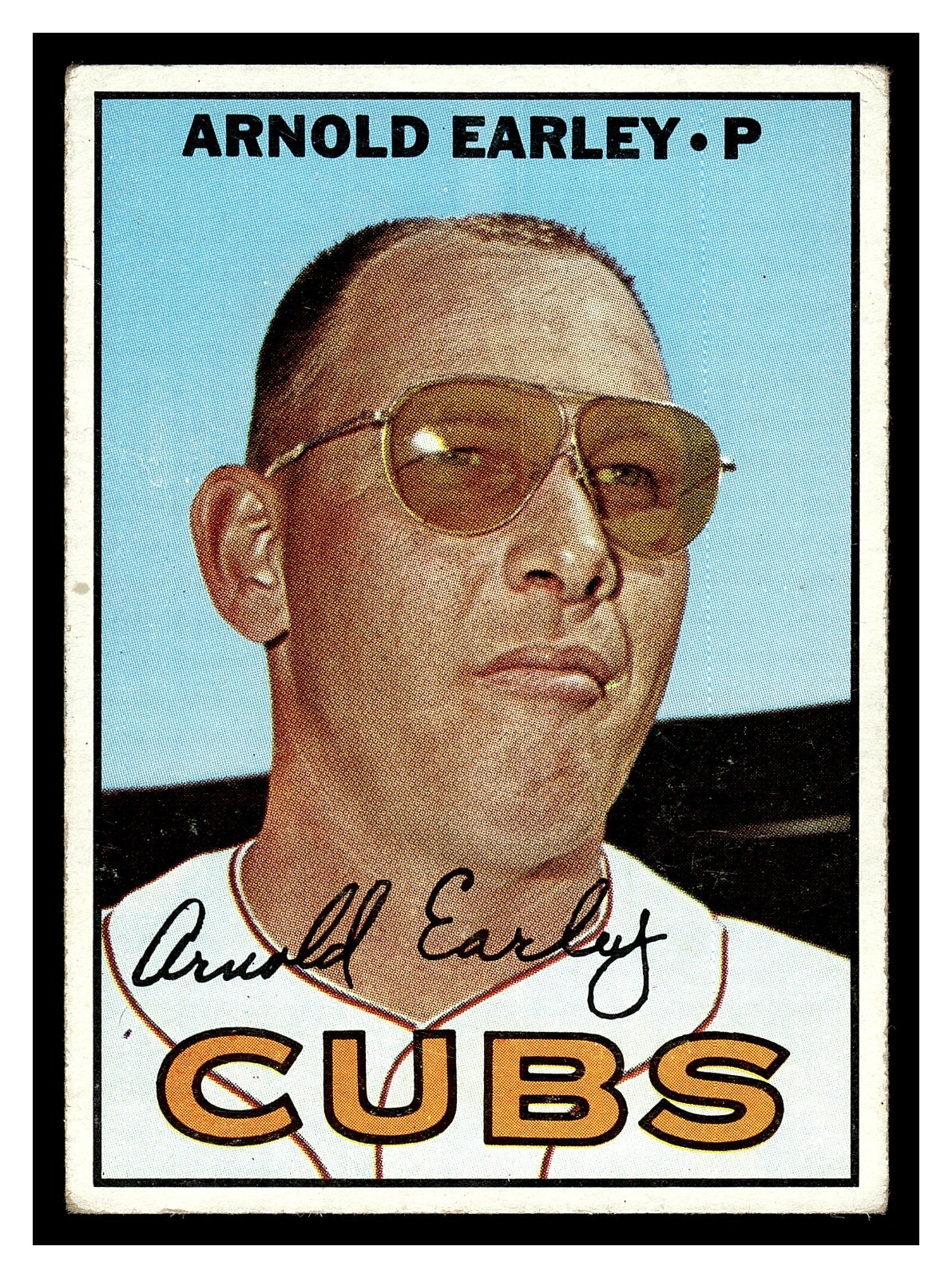 1967 TOPPS ARNOLD EARLEY #388 ROOKIE CARD CHICAGO CUBS MID GRADE LOOKS OK!