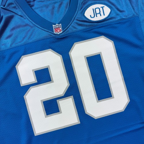 Camiseta deportiva azul Mitchell & Ness Detroit Lions 1991 Barry Sanders JRT PARCHE AUTÉNTICO - Imagen 4 de 13