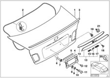 ORIGINAL BMW Dichtung Griffleiste Heckklappengriff 3er E46 + COMPACT 51138236267