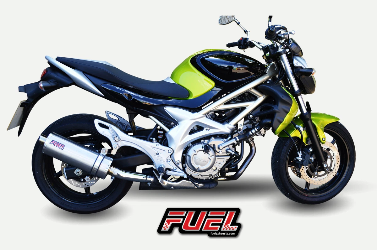 Suzuki Gladius SFV 650 Exhaust Slash Brushed S S Oval Mini Road Legal Silencer