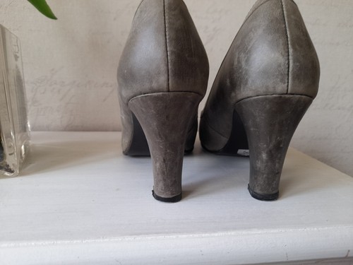 Damen Pumps Grau Antiklook Gr. 39 Absatzhöhe 8cm - Bild 2 von 3