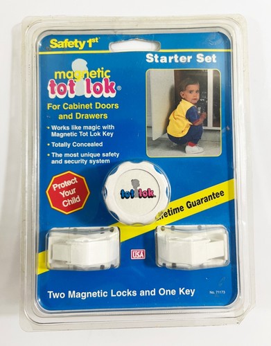 Safety 1st Magnetic Tot Lok Starter Kit Cabinet Doors/Drawers 2 Locks ...