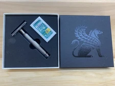 NEW Baxter Of California Double Edge Safety Razor + 5 Blades 2pcs Mens Men's