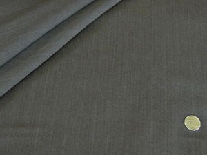 3+ Yds. Heather Gray w Light Gray Pinstripe 100% Wool Suiting SPL594