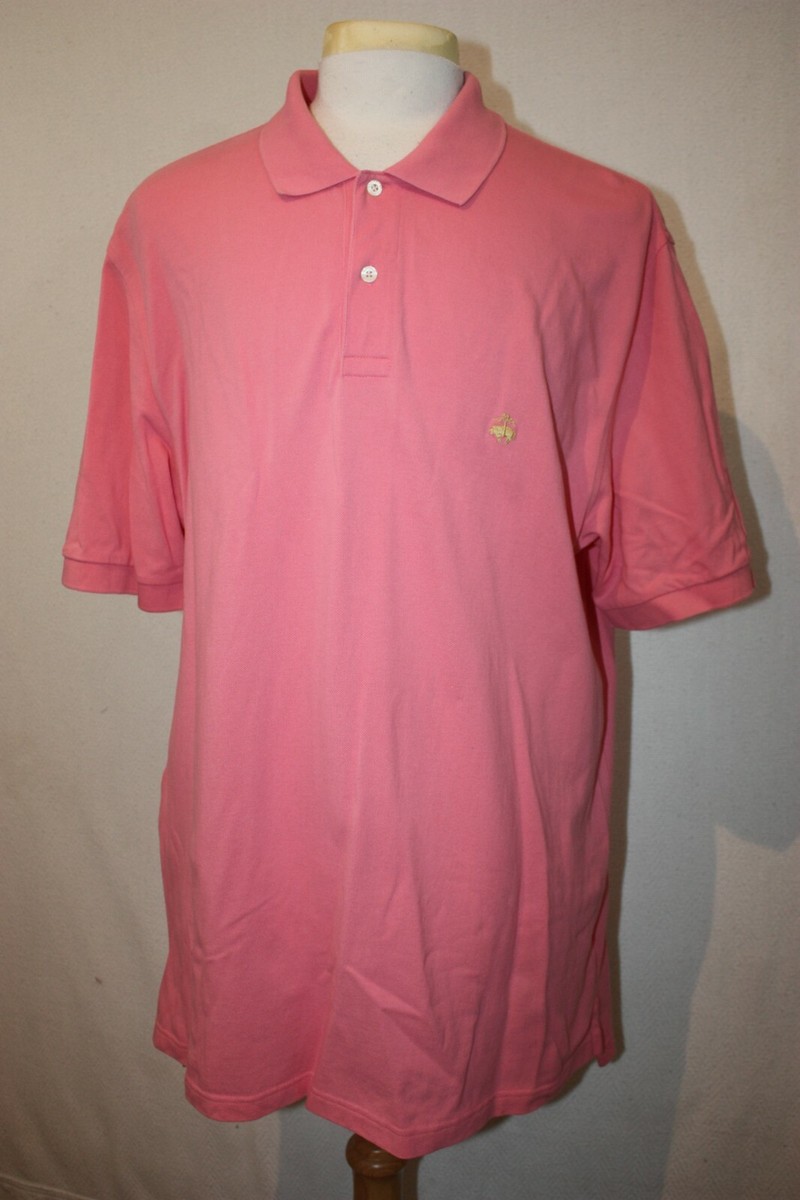 Brooks Brothers 346 Sz XL Short Sleeve Pink Polo Shirt Original 