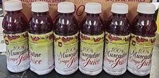 100% Muscadine Grape Juice / Lot of 6 Bottles/10 fl oz Each Bottle/Not from Conc