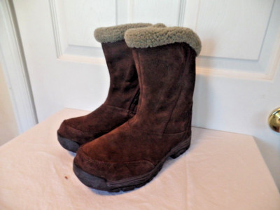 SOREL TINSULATE ULTRA VERY NICE BROWN SUEDE BOOTS SZ 7 EUC