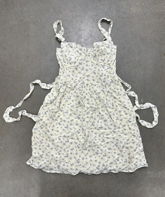 Abercrombie & Fitch Floral Dress Light Yellow Womens Small New | eBay