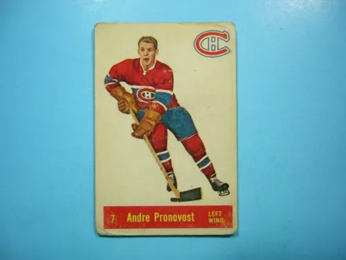 1957/58 PARKHURST NHL HOCKEY CARD #7 ANDRE PRONOVOST ROOKIE RC GD 57/58 PARKIE
