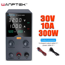 Wanptek 30V 10A Adjustable DC Bench Power Supply Encoder Control LED Display