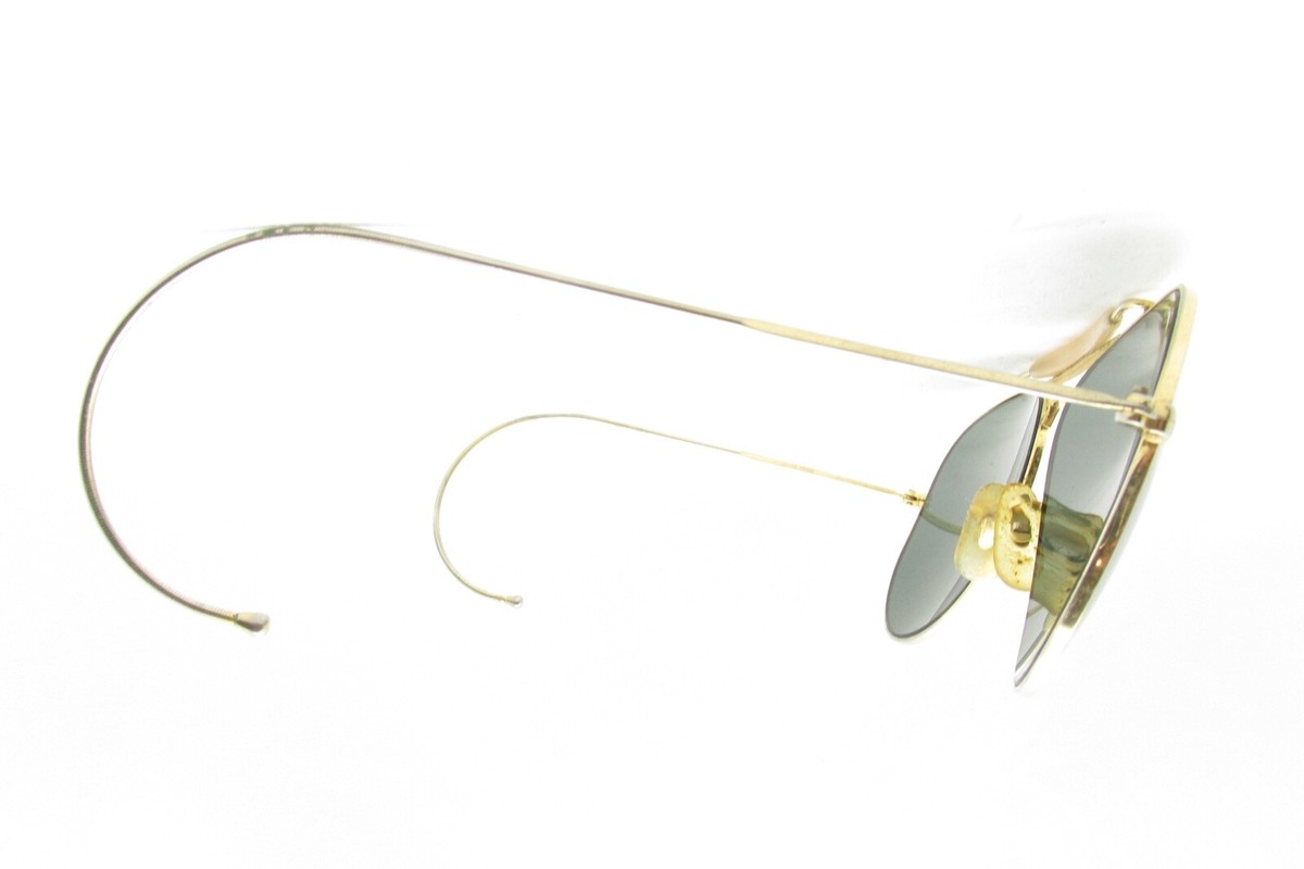 SEA AND SKI VISUAL SCENE AVIATOR 485GB GOLD SUNGLASSES JAPAN