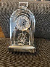 Rhythm Quartz Pendulum Dome Mantel Clock With Rotating Crystal Used Condition