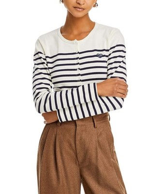 Maison Labiche Cotton Striped Top Size M