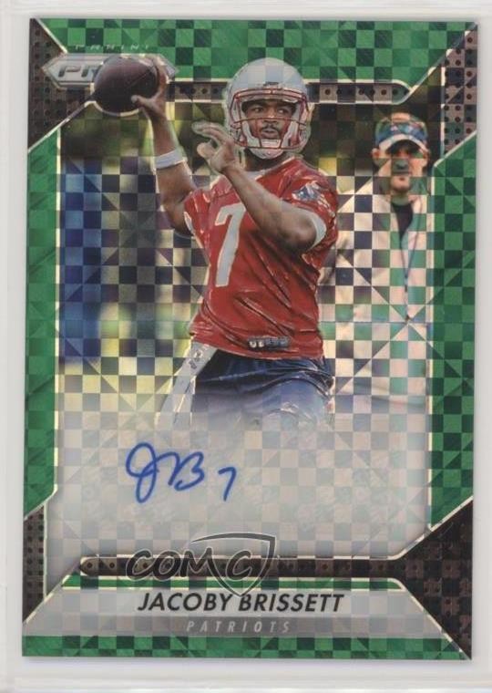 2016 Panini Prizm Rookie Green Power 18/49 Jacoby Brissett #RA-JBS Auto h3a
