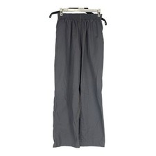 Landau Medium Petite Womens Gray Elastic Waist Scrub Pants Lightweight