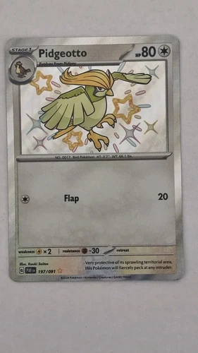 Pidgeotto 197/091 Sv: Paldean Fates Holo