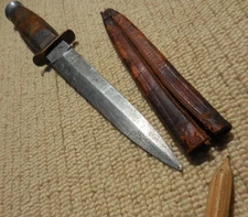 WWII NATIONAL CUTLERY Solingen Germany, Stiletto Knife with Sheath, Camping,Cook