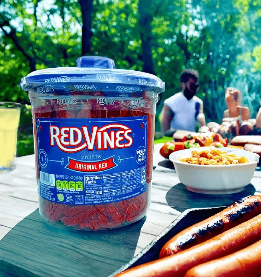 Red Vines Twists Original Chewy Candy, 3.5lbs Party Size Jar - Image 2 of 4