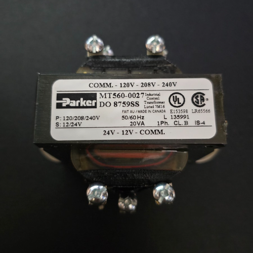 Parker 560-0027 T-008 20VA 50/60Hz Transformer 120V 208V 240V AC Screw Terminal - Afbeelding 1 van 6