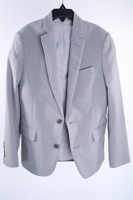 Calvin Klein Big Boys Grey Slim Fit Stretch Suit Jacket, Size 10 $110