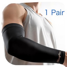 Copper-Infused Compression Arm Sleeve for Men Women Stronger Support Perfec