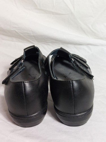 Women's Propet Black Leather Studded Mary Jane Comfort Sandal Shoes Size 6.5 - Picture 4 of 12