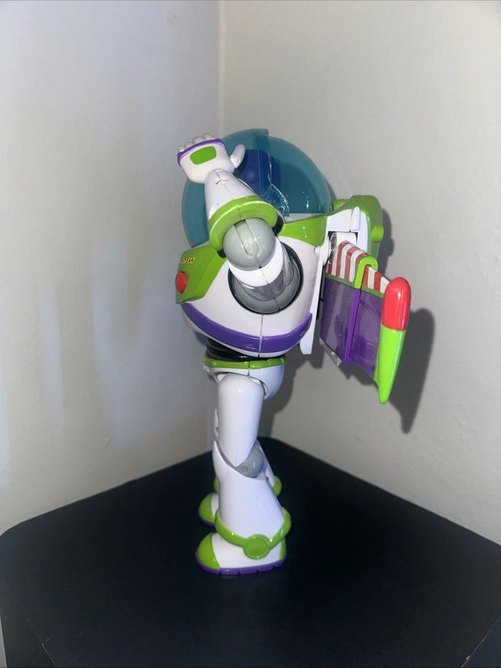 Toy Story Buzz Lightyear Space Ranger Talking 12" con casco azul ¡Funciona! Foto 2 de 4