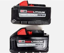for Millwauke 48-11-1865 6.0 AH Batteries 18V XC 18 Volt High Output 2 pack M18