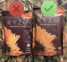 RYZE Mushroom Coffee USDA Organic. 100 Authentic or MONEY BACK Guaranteed 03/28