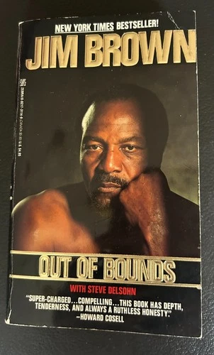Jim Brown signed autographed  book   Out Of Bounds  Cleveland Browns  w/ COA