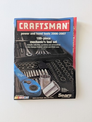 #ad Sears Craftsman USA Tool Catalog 2006 2007 Rare Collector Item Power amp; Hand Tool $20.00