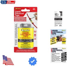 Liquid Electrical Tape with Applicator Brush Cap - Superior Adhesion  Flexib...