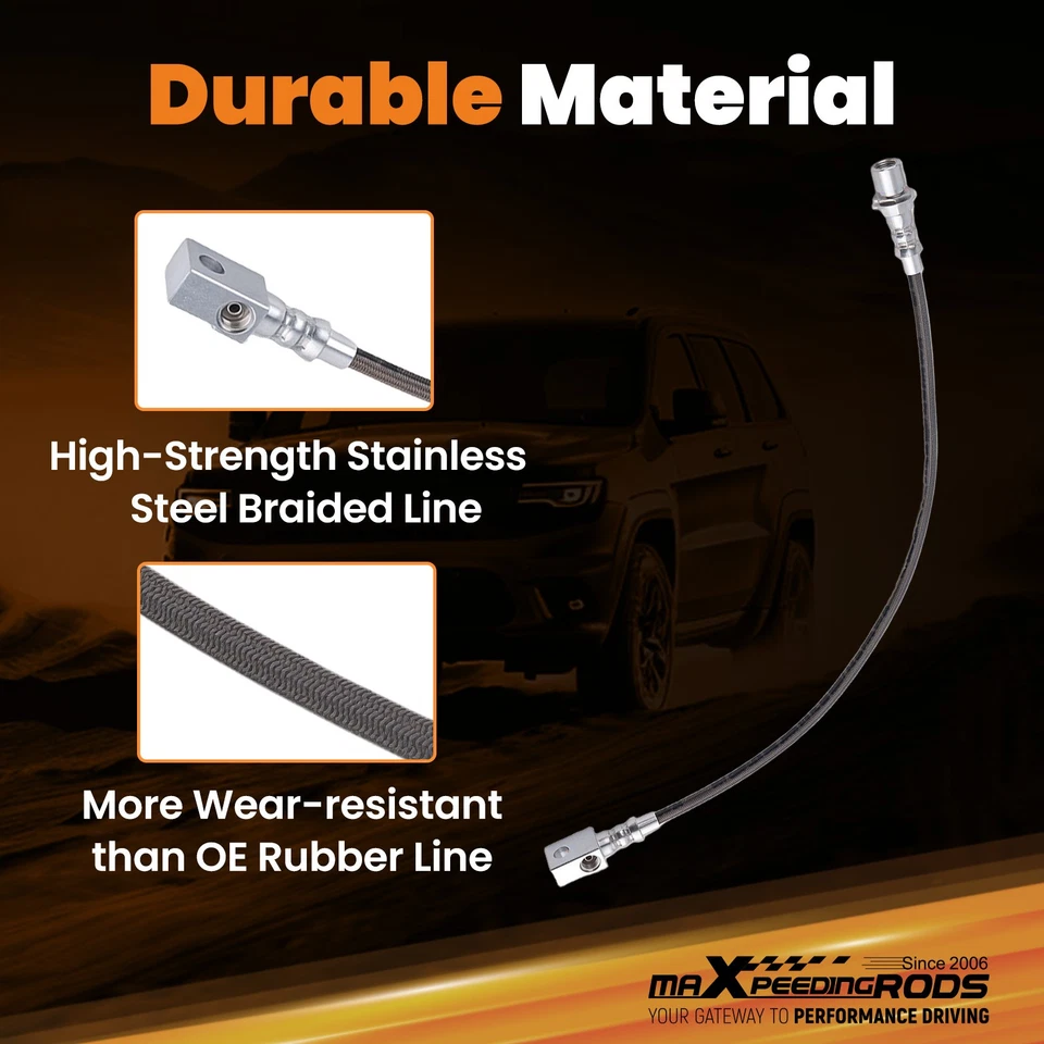 Front & Rear Brake Lines for Chevrolet C20 K20 Suburban 71-91 4-6" Lift - Image 4 of 4