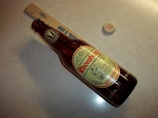Vintage RHOMBERG BEER BOTTLE + Original CAP Dubuque Iowa  Bar Tavern saloon
