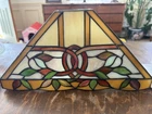 🍀 VTG TIFFANY style Stained Slag Glass Wall Sconces Lamp Shade New with parts