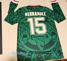 ABA SPORT Mexico 1998 LUIS HERNANDEZ 15 Jersey LARGE RETRO Home Long Sleeve L