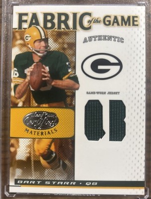 2007 Bart Starr Leaf Certified Materials Prime Jersey #13/50 FOG-108 QB Packers