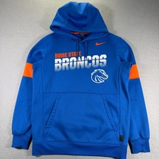 Boise State Broncos Dri-Fit Hoodie Pullover Blue Orange Mens Medium Nike College