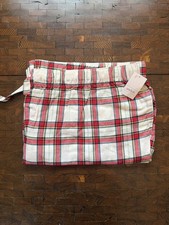 Auden Unisex Cream Plaid Drawstring Pajama Pants Pockets 3XL