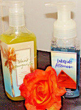 BATH BODY WORKS 2 PC ISLAND MARGARITA LASKESIDE AFTERNOON FOAMING HAND SOAP