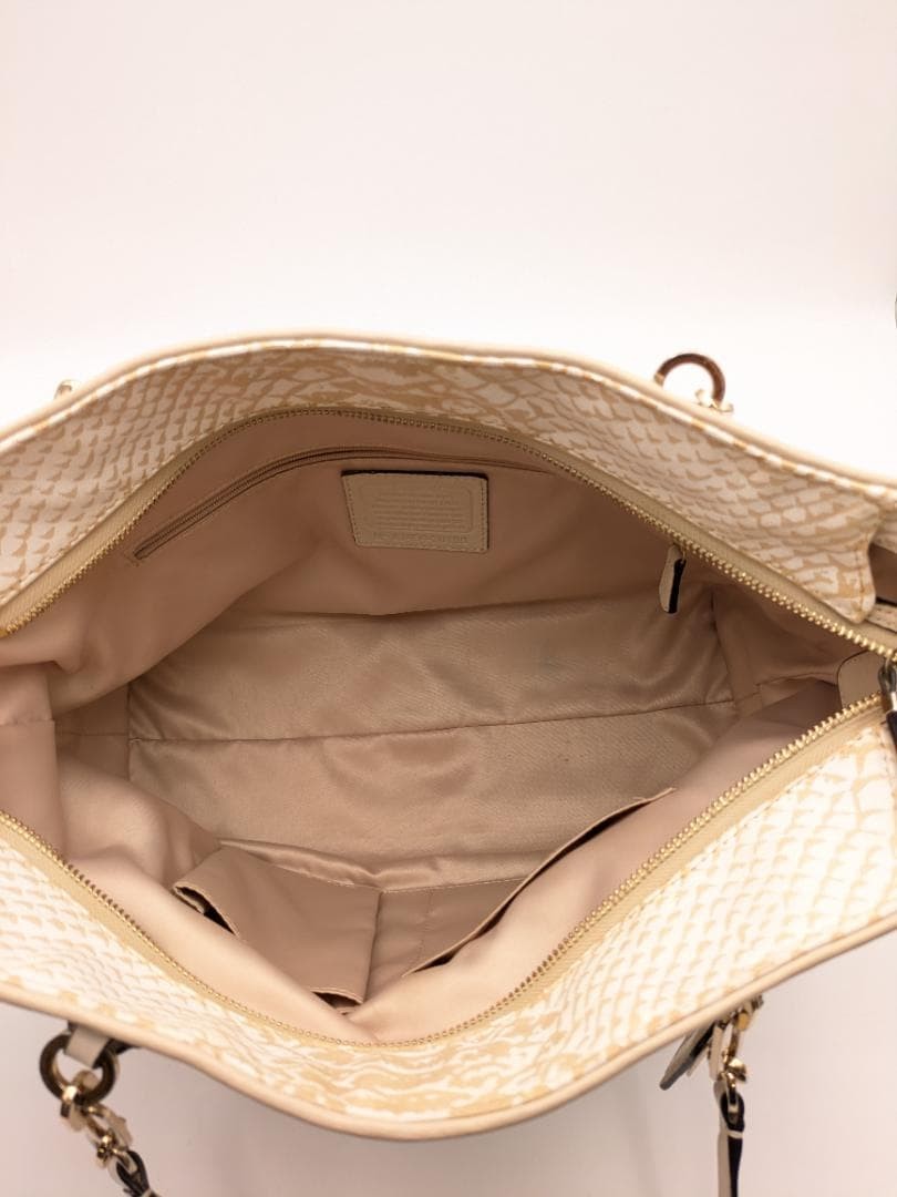 COACH tote bag canvas python pattern 4975 23a - image 8