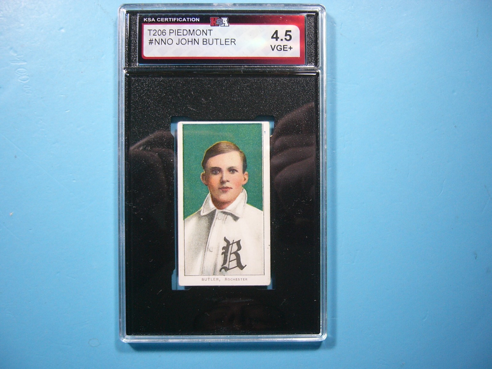 1909 T206 PIEDMONT BASEBALL CARD #NNO JOHN BUTLER KSA 4.5 VG/EX+ 09/11 GL