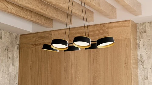 Quoizel BYS640 Byrnes 40"W LED Linear Chandelier - Black - Picture 2 of 7