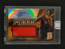 Amir Johnson 2013-14 Panini Spectra Spectacular Swatch Auto Orange 29/35 [3hk