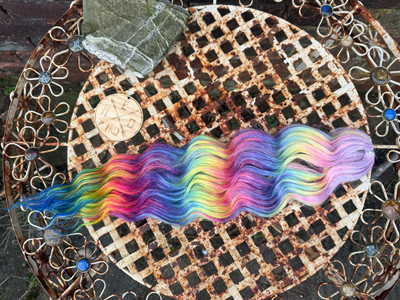 Anna Synthetic Wave Hair Crochet Dreadlocks Dreads Curly Light Rainbow 24'' 100g