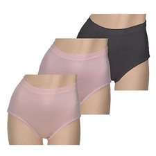 Breezies Set of 3 Nylon Lycra Women's Full Cut Briefs UltimAir QVC A64727 Size 7