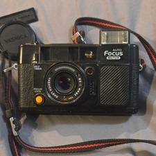 Yashica Auto Focus Motor 35mm Film Camera Black w/ Case Strap